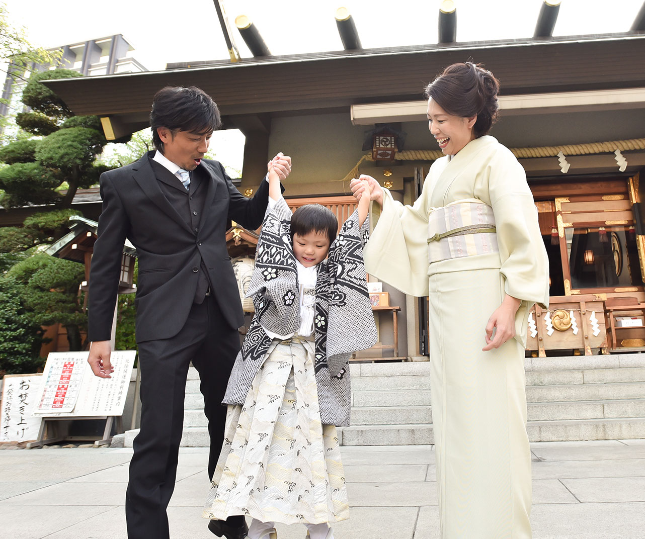 芝大神宮、増上寺での「七五三」のお支度をお手伝い-KADODE芝大門店